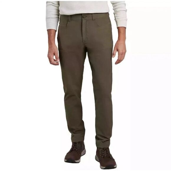 NWT KIRKLAND SIGNATURE Men’s Green Stretch Tech Pant 32x32 Zip Pockets Comfort - Picture 1 of 10